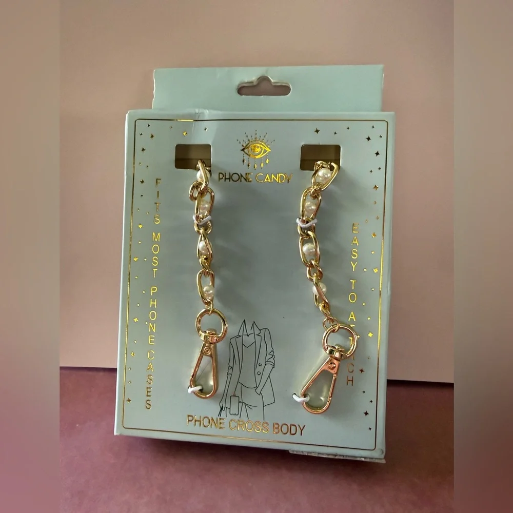 Gold Chain Phone Crossbody Strap - Gold